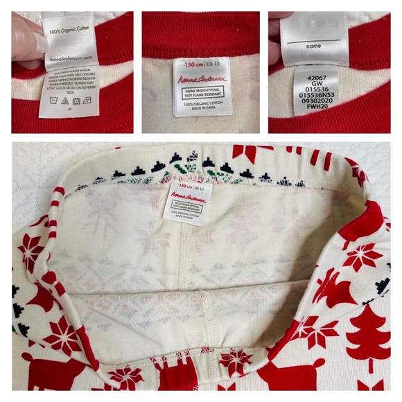 Hanna Andersson - Long John Pajama Set in Dear Deer 12 - Picture 9 of 11